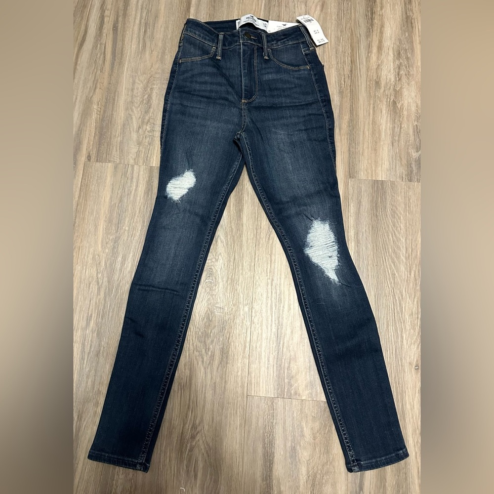 Hollister jeans curvy high rise jean legging size 0 short NWT
